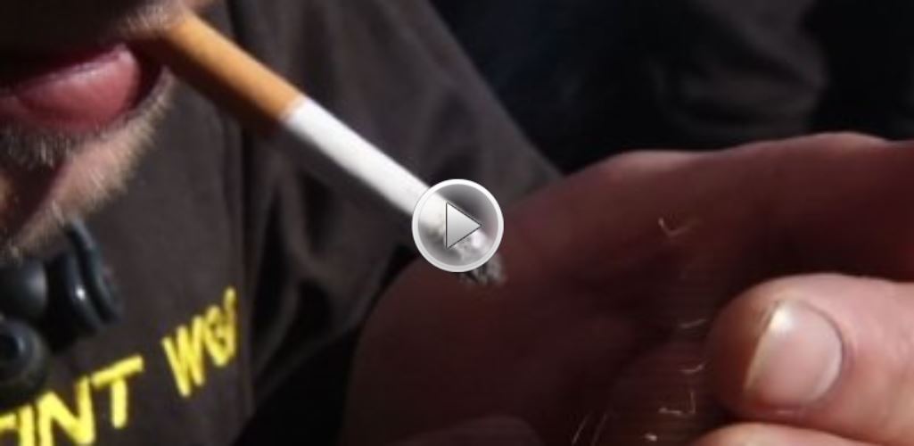 smoking cigarette video